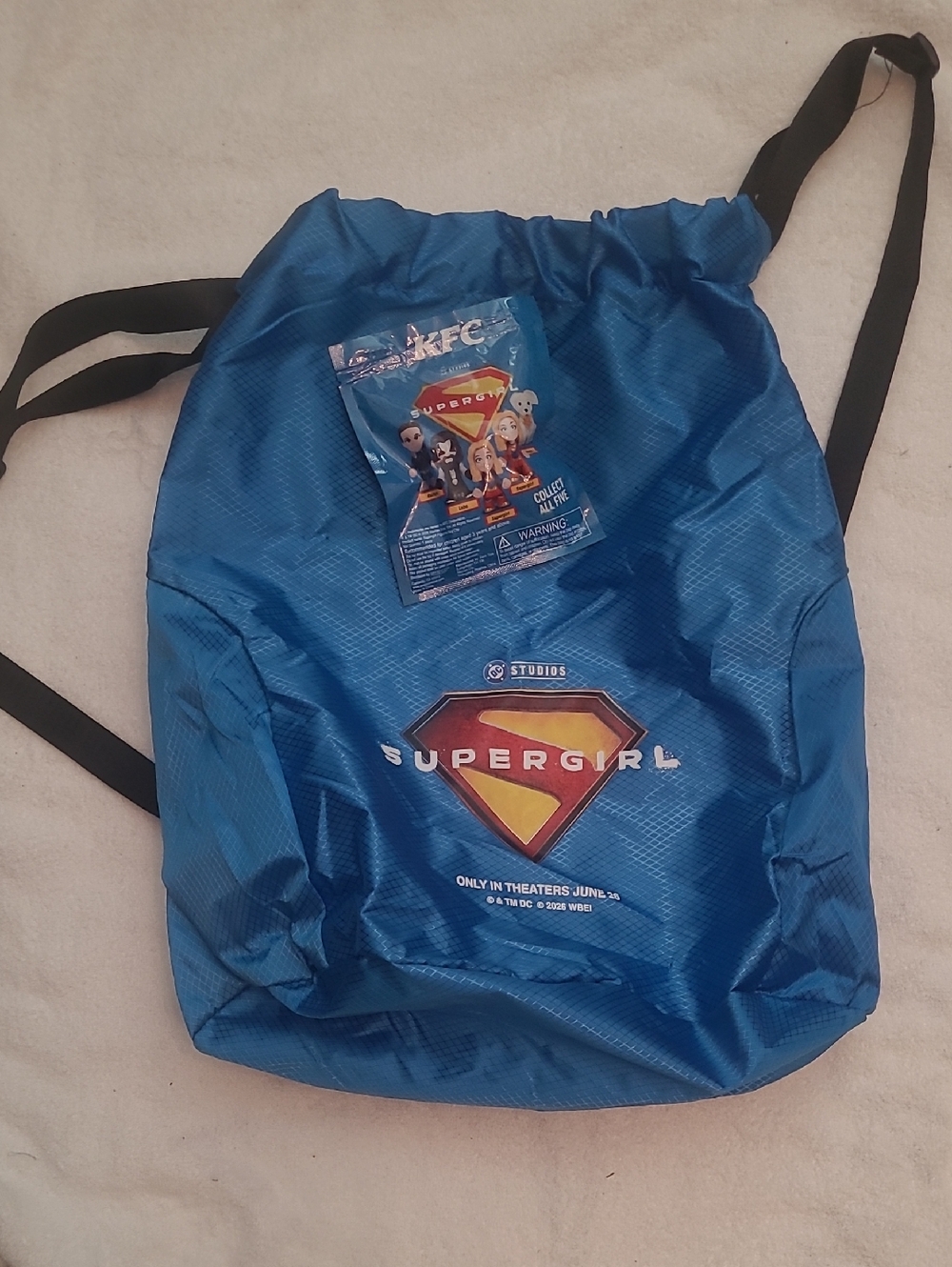 Supergirl Kids Collectible Book Bag - And Toy